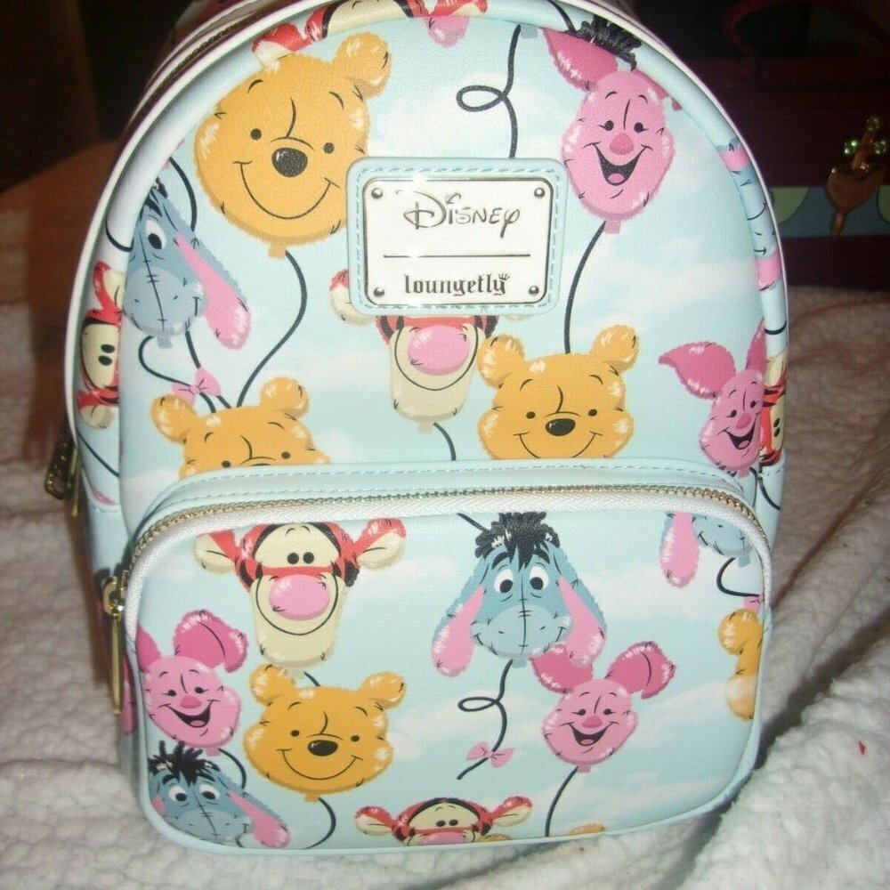 Disney Loungefly Winnie The Pooh Balloon Friends Mini Backpack new with tags - Picture 1 of 4